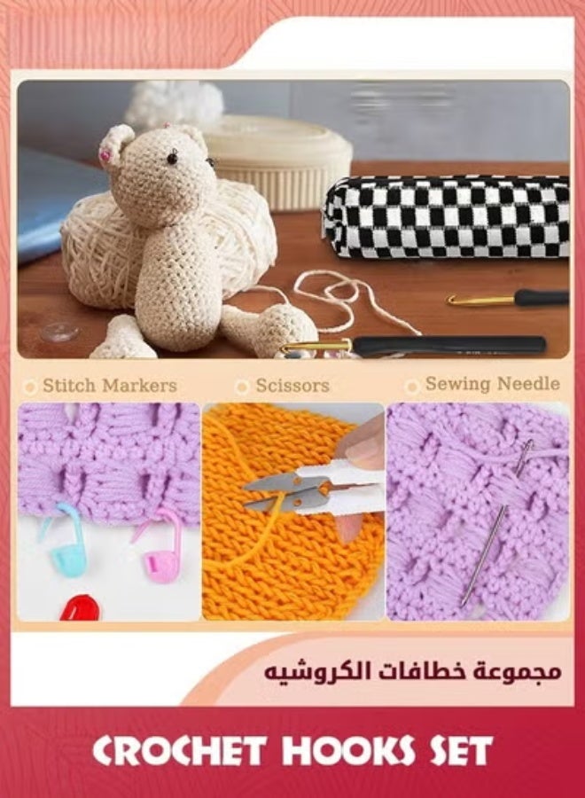 EETU 31pcs Crochet Hook Set,Black Gold Crochet Hooks Ergonomic With Grips For Arthritic Hands,Crochet Needles Set With Knitting Crochet Supplies - Image 5